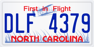 NC license plate DLF4379