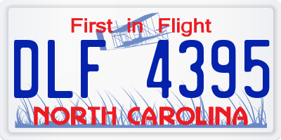 NC license plate DLF4395