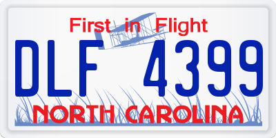 NC license plate DLF4399