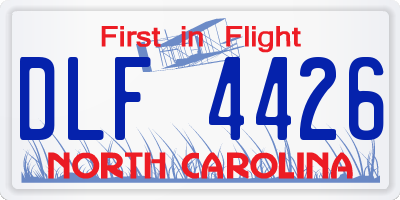 NC license plate DLF4426
