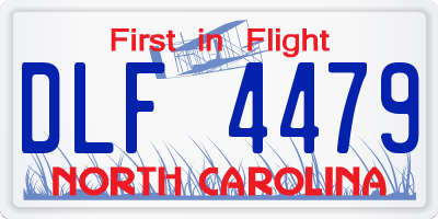 NC license plate DLF4479