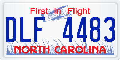 NC license plate DLF4483