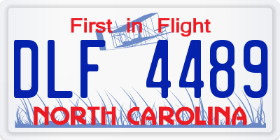 NC license plate DLF4489