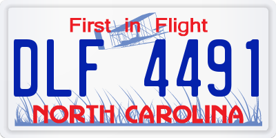 NC license plate DLF4491