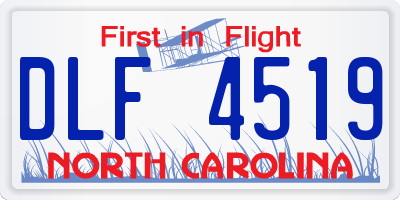 NC license plate DLF4519