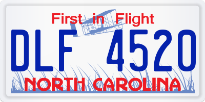 NC license plate DLF4520