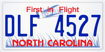 NC license plate DLF4527