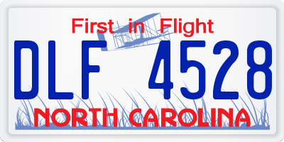 NC license plate DLF4528