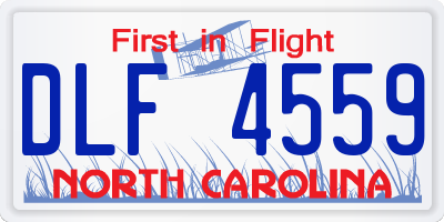 NC license plate DLF4559