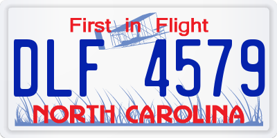 NC license plate DLF4579