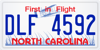 NC license plate DLF4592