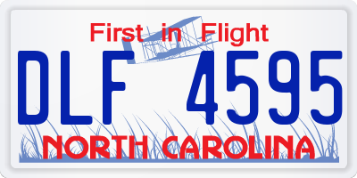 NC license plate DLF4595