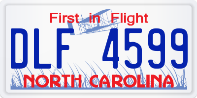 NC license plate DLF4599