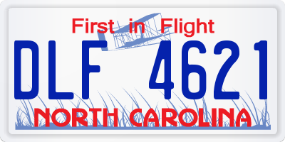 NC license plate DLF4621