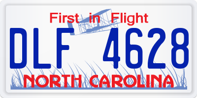 NC license plate DLF4628