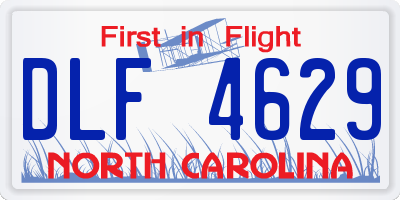 NC license plate DLF4629