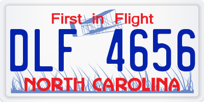 NC license plate DLF4656