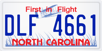 NC license plate DLF4661