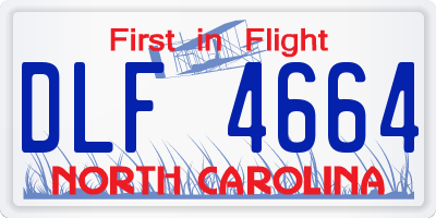 NC license plate DLF4664