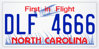 NC license plate DLF4666