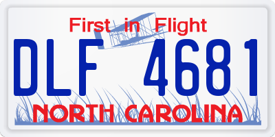 NC license plate DLF4681