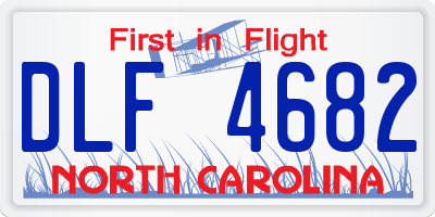 NC license plate DLF4682