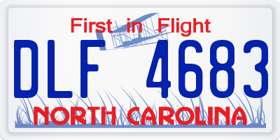 NC license plate DLF4683