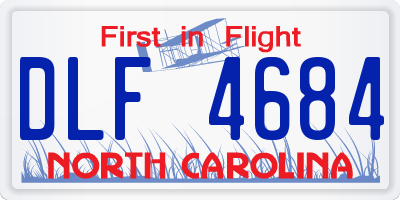 NC license plate DLF4684