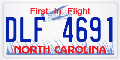 NC license plate DLF4691