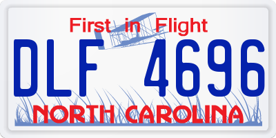 NC license plate DLF4696