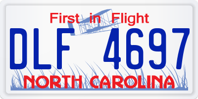 NC license plate DLF4697