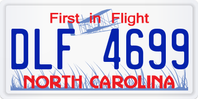 NC license plate DLF4699