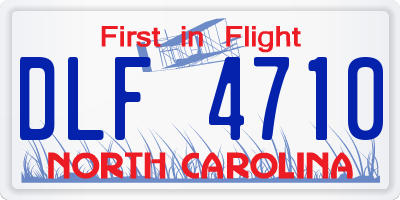 NC license plate DLF4710