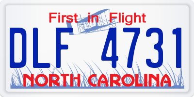 NC license plate DLF4731