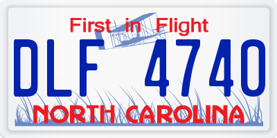 NC license plate DLF4740