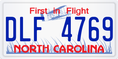 NC license plate DLF4769