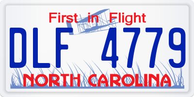 NC license plate DLF4779