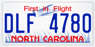 NC license plate DLF4780