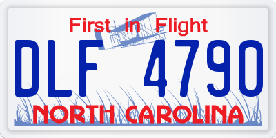 NC license plate DLF4790