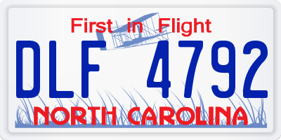 NC license plate DLF4792