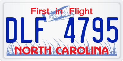 NC license plate DLF4795
