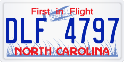 NC license plate DLF4797