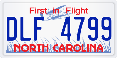 NC license plate DLF4799