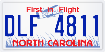 NC license plate DLF4811