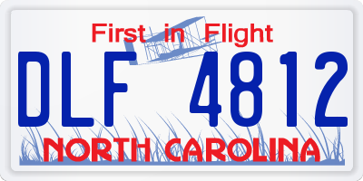 NC license plate DLF4812