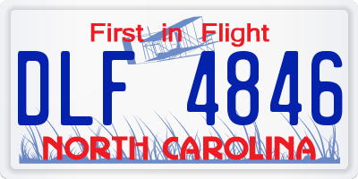 NC license plate DLF4846