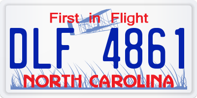 NC license plate DLF4861