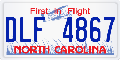 NC license plate DLF4867