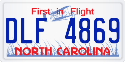 NC license plate DLF4869