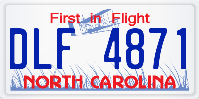 NC license plate DLF4871